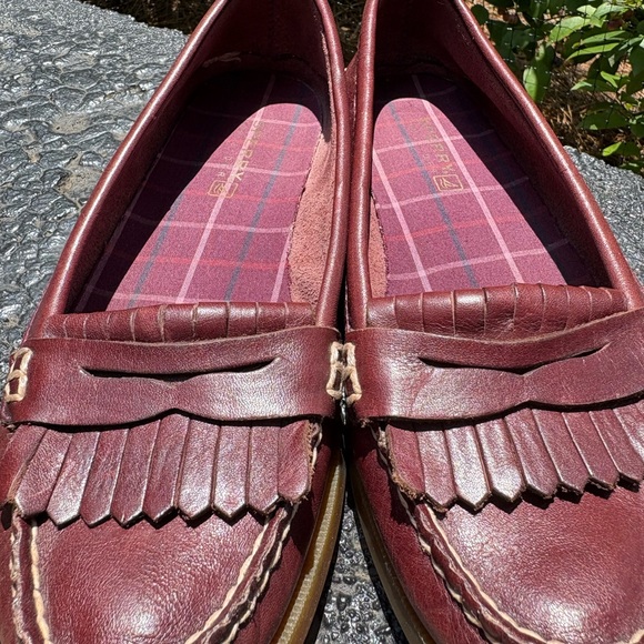 Sperry Burgundy Leather Women’s Classic Loafers Size 8.5 - Picture 9 of 9